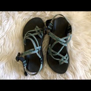 Teal & Gray Chacos Size 8